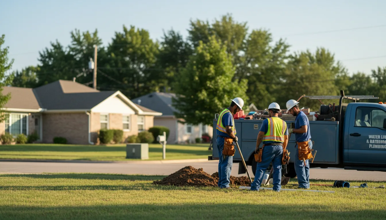 Residential water line and bathroom plumbing service in Clarence, LA
